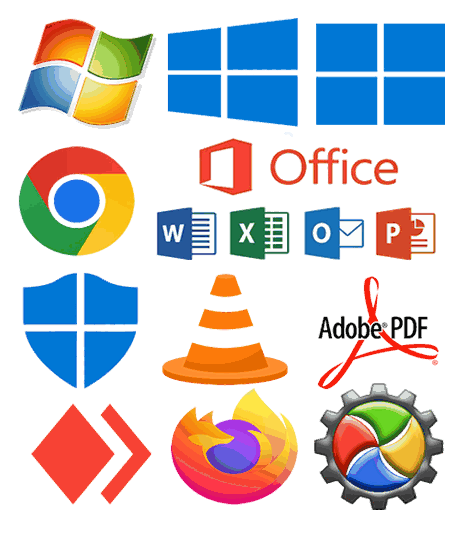 Programas instalados na formatação: Windows, Office, navegadores e antivírus